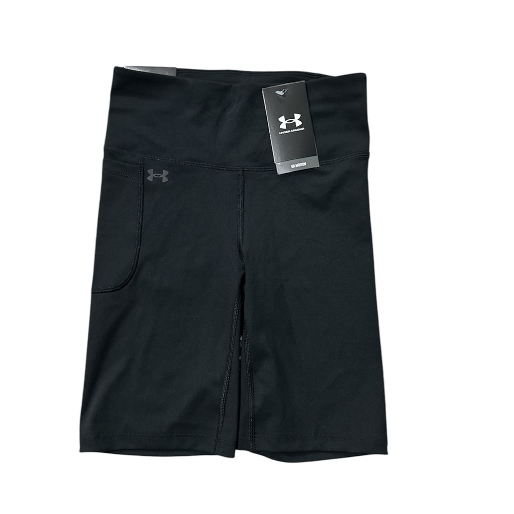 Black Under Amour biker shorts.